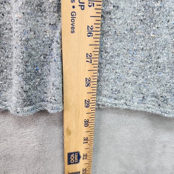 Billy Reid Sweater Mens Large V-Neck Silk Wool Gray Heather Lightweight Italy - Picture 8 of 12